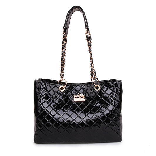 Coach Rhombic Medium Black Shoulder Bags BCK | Women